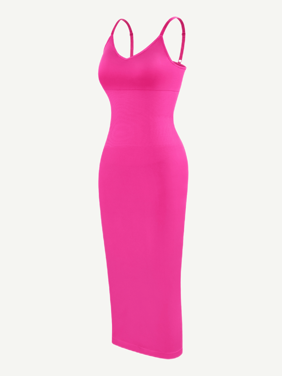 Wholesale Seamless Spaghetti Strap V-neck Maxi Shaper Dress