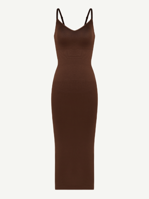 Wholesale Seamless Spaghetti Strap V-neck Maxi Shaper Dress