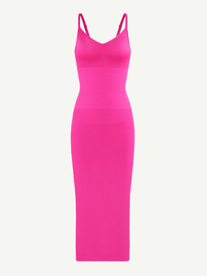 Wholesale Seamless Spaghetti Strap V-neck Maxi Shaper Dress