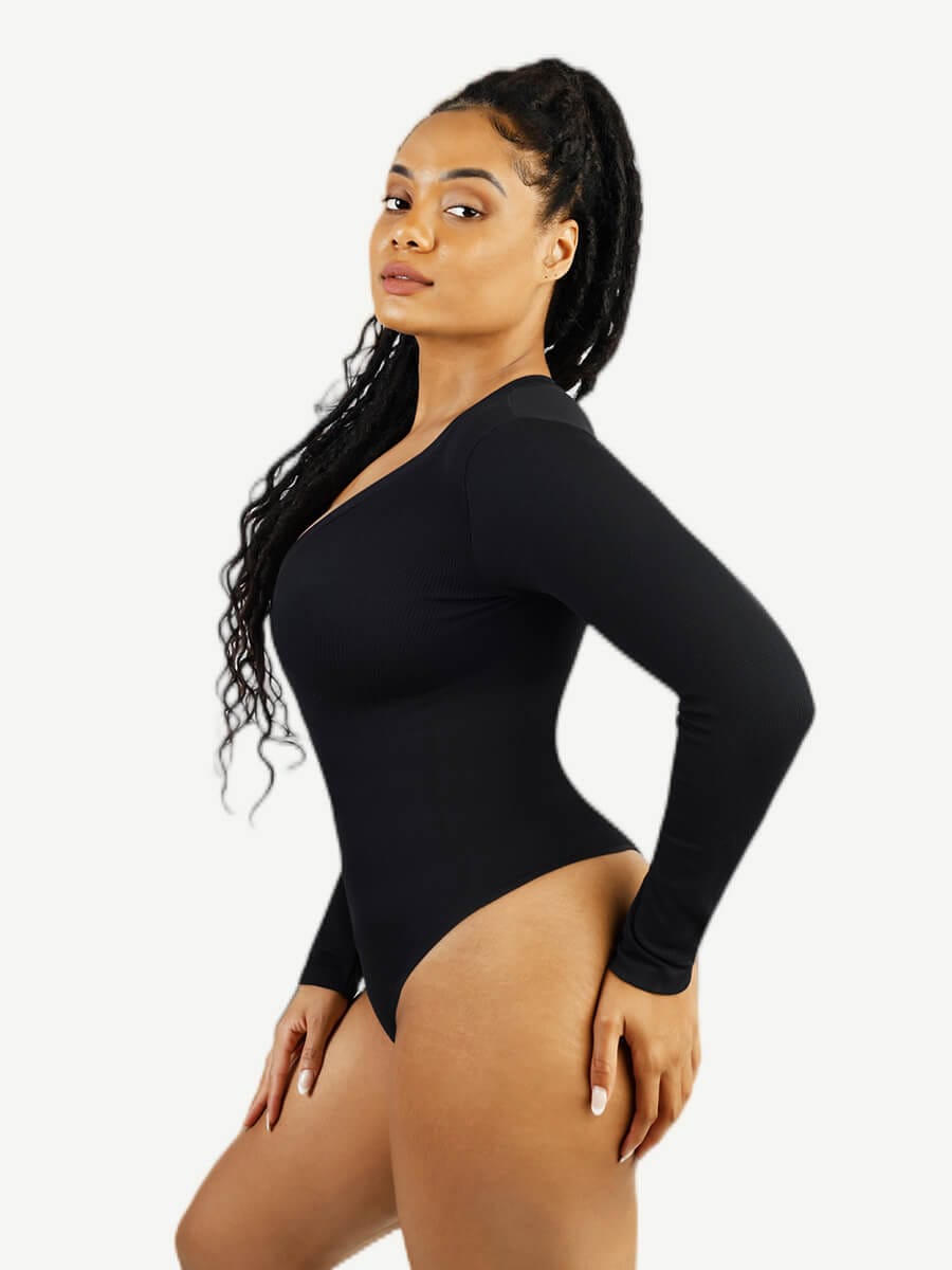 Wholesale Seamless Long Sleeve Outerwear Bodysuit