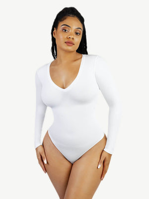 Wholesale Seamless Long Sleeve Outerwear Bodysuit