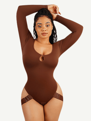 Wholesale Scoop Neck Butt Lifting Shapewear Thong Bodysuit