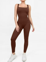 Wholesale Seamless Square Neck One Piece Sport Jumpsuit