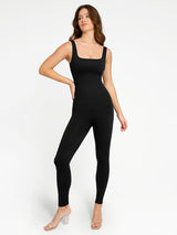 Wholesale Seamless Square Neck U-Shaped Back Design Shaping Jumpsuit