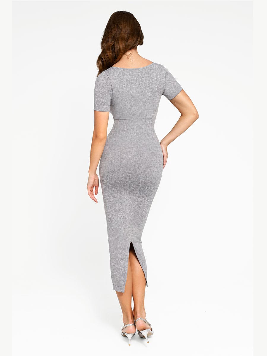 Wholesale🌿 Seamless Eco-Friendly Back Slit Outer Shaping Dress With Removable Cups