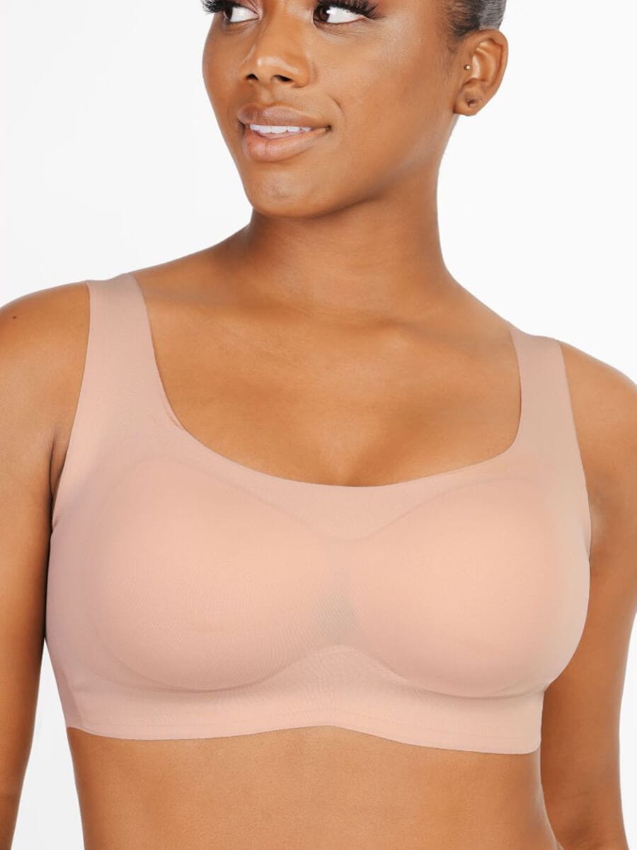 Non-marking and Comfort Bra with Drop Glue Design Supports Gathering Bust