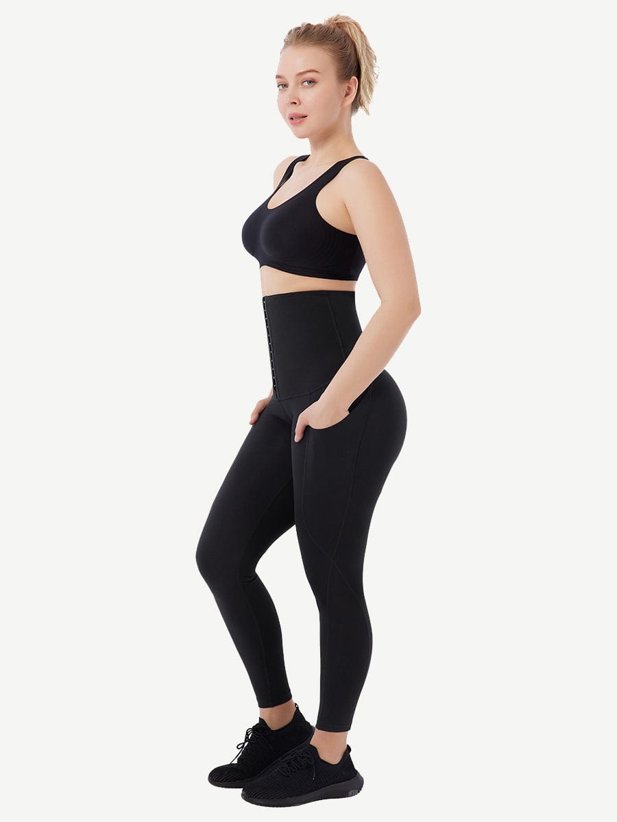 Wholesale Sports Shaping Belly Slimming Leg Slimming Body Pants With Pockets